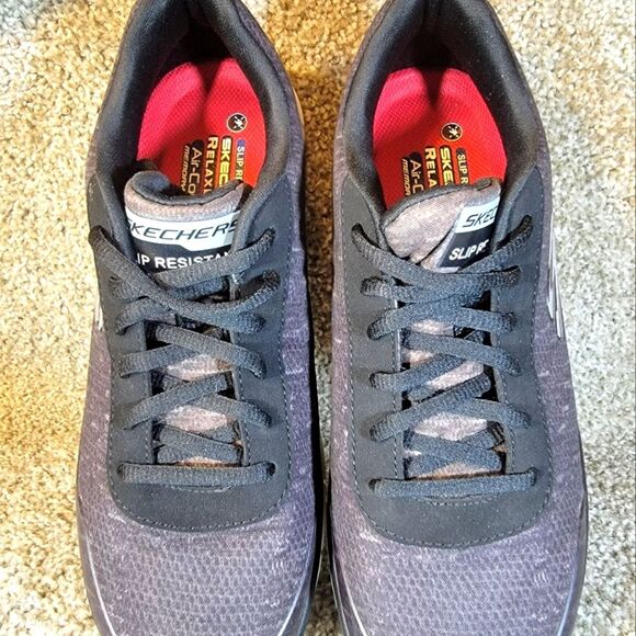 Skechers  Women's Size 10  Black White Comfort Flex Slip Resistant Pro EH NEW - Picture 6 of 8